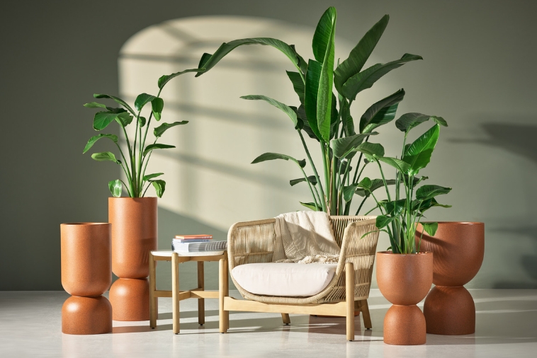 Donice nowoczesne Monumo efekt stalowej rdzy 